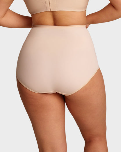 Plus-Size High-Waist Cross Tummy Control Panties