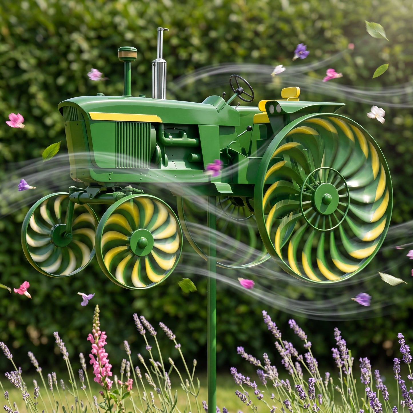 🚜 Handmade Tractor Wind Spinner