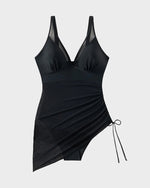 Slimming Mesh Sheer Sarong Wraps Bathing Suit 30