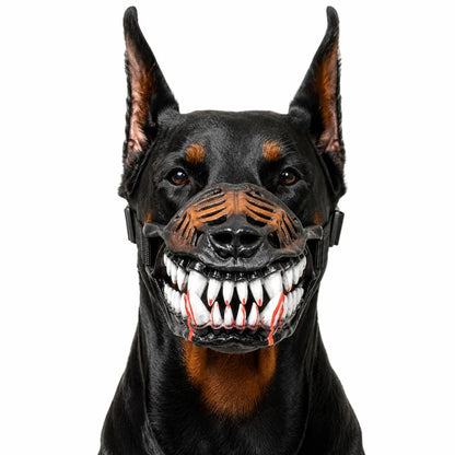 🐶Halloween Scary Dog Muzzle Costume with Bloody Fangs 🎃