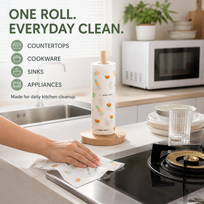 200Pcs Per Roll Reusable Cleaning Lazy Rags