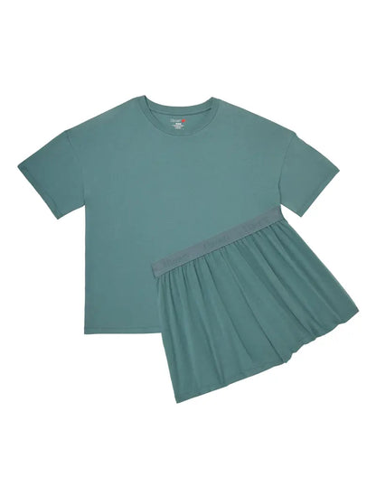 Women's 2-Piece Soft Lounge Set – Boxy Tee & Sleep Shorts, Comfortable Breathable Loungewear