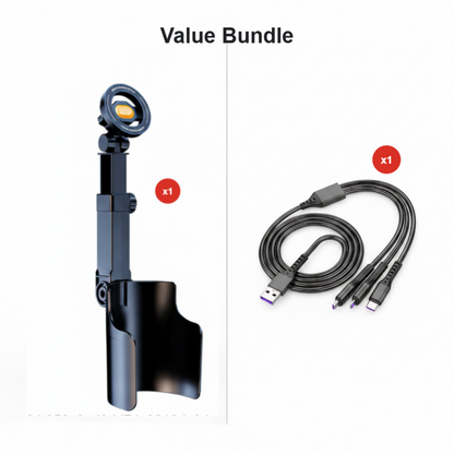 Car Cup Holder Phone Mount – 360° Adjustable, Strong N52 Magnet, One-Hand Operation