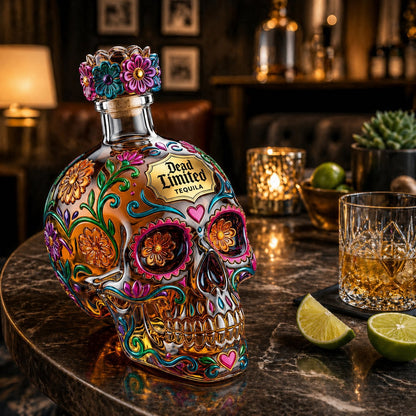 Day of the Dead Decorative Tequila Bottle