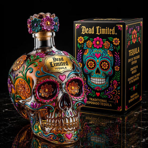Day of the Dead Decorative Tequila Bottle