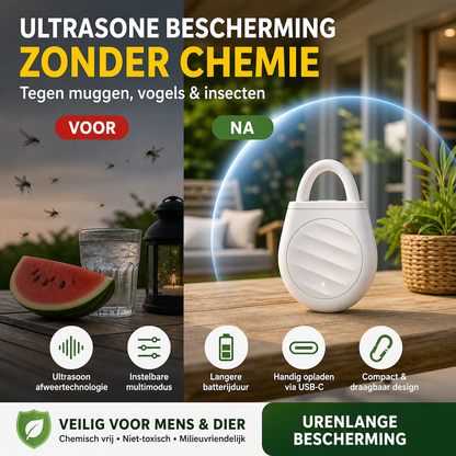 🐦 Keep Birds & Pests Away — Portable Ultrasonic Bird Repellent Keychain