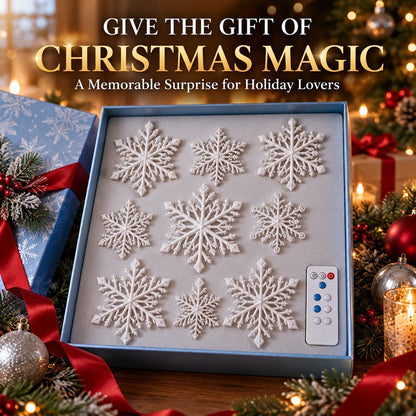 ❄️ 3D LED Snowflake Wall Lights – Remote Control Christmas Décor with Blue & White Glow for Cozy Indoor Holiday Nights✨