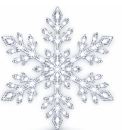 ❄️ 3D LED Snowflake Wall Lights – Remote Control Christmas Décor with Blue & White Glow for Cozy Indoor Holiday Nights✨