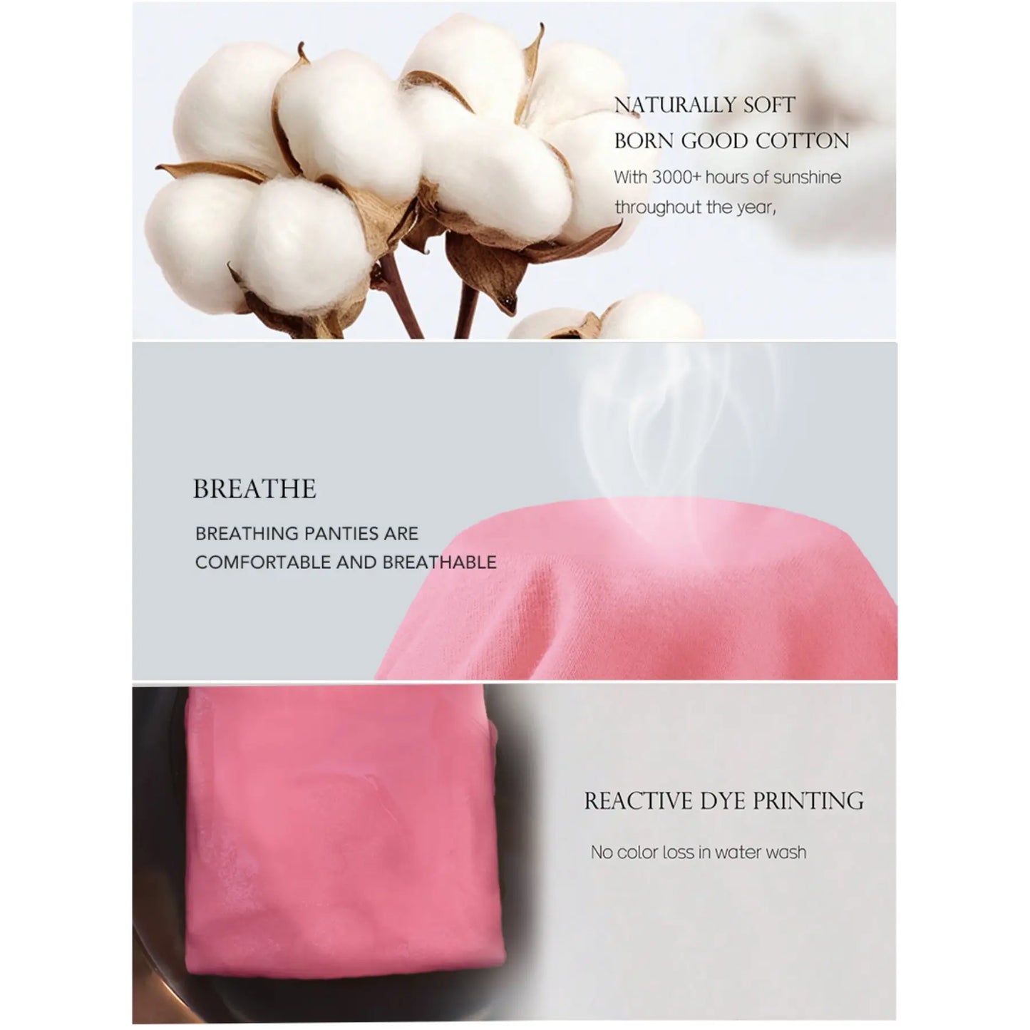 Women's Soft Breathable Heart Tape Panties-6 packs