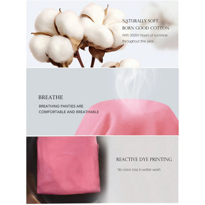 Women's Soft Breathable Heart Tape Panties-6 packs
