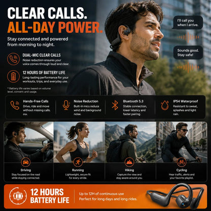 🔥🎧 8MP Smart Camera Open-Ear Headset – POV Video, Calls & AI Assistance 🎥⛺