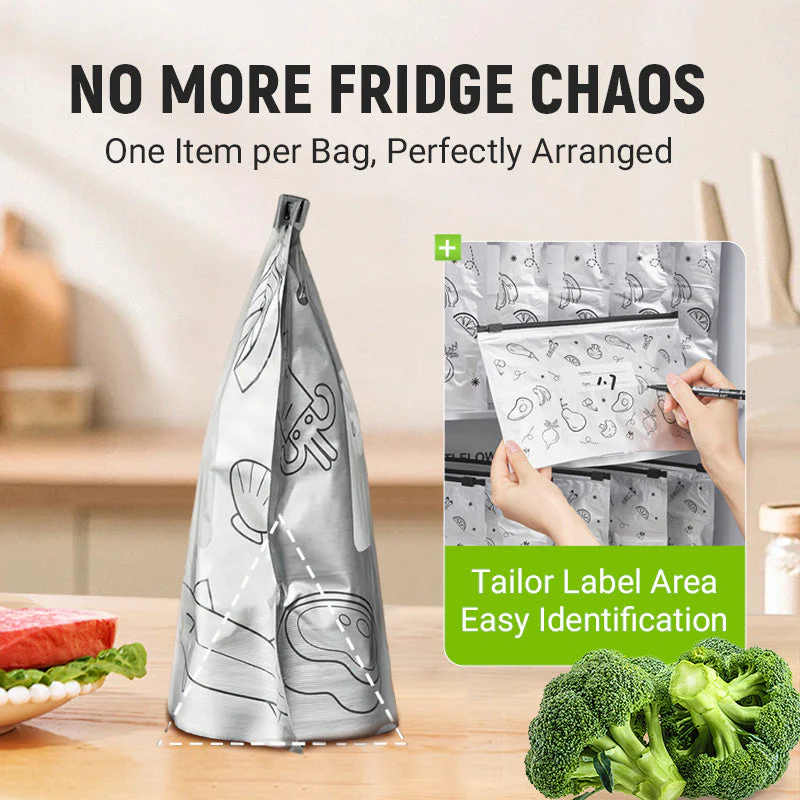 🔥Global bestseller🍗Reusable Aluminum Foil Sealable Storage Bags🥦