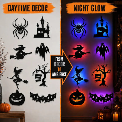 🎃 Halloween LED Silhouette Wall Light Stickers