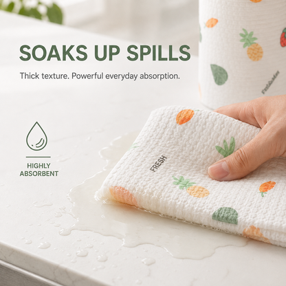 200Pcs Per Roll Reusable Cleaning Lazy Rags