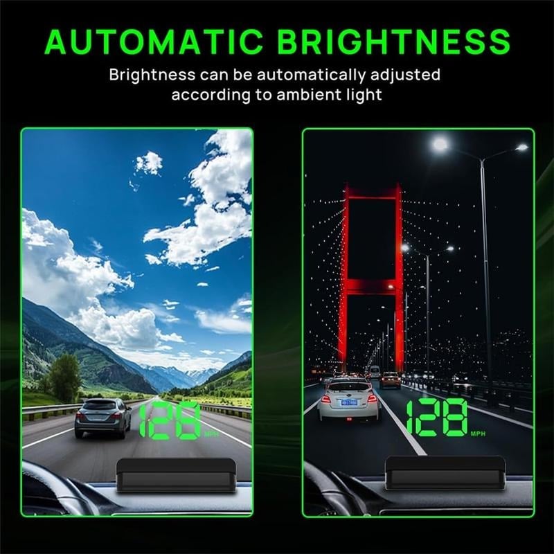 🚗 GPS Head-Up Display Speedometer – Digital HUD for Cars, Trucks & Motorcycles