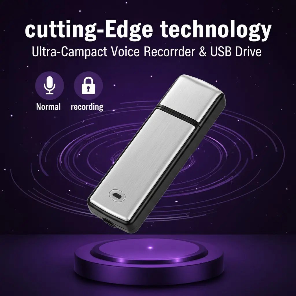 USB Flash Drive Voice Recorder 2-in-1 – Voice Activated, Smart Noise Reduction