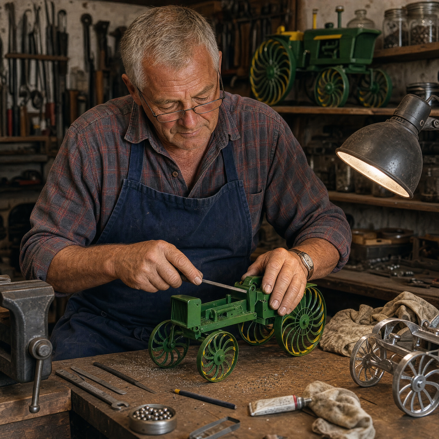 🚜 Handmade Tractor Wind Spinner