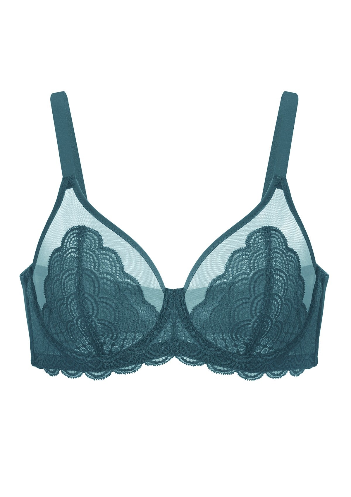 Mermaid Scales Lace Unlined Bra