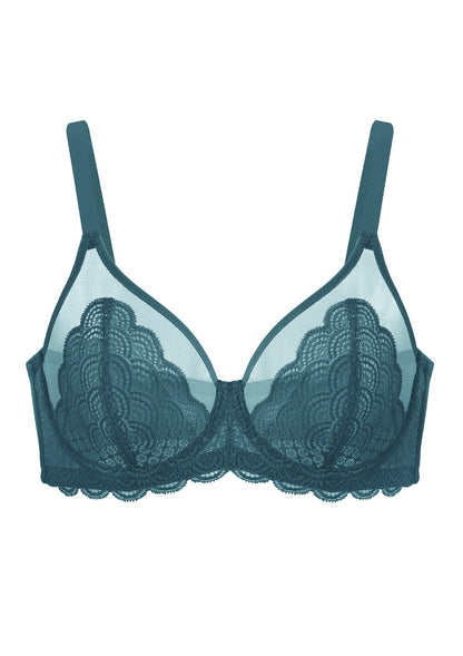 Mermaid Scales Lace Unlined Bra