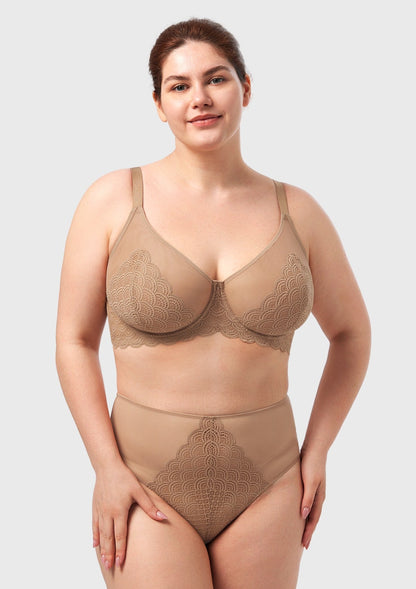 Mermaid Scales Lace Unlined Bra