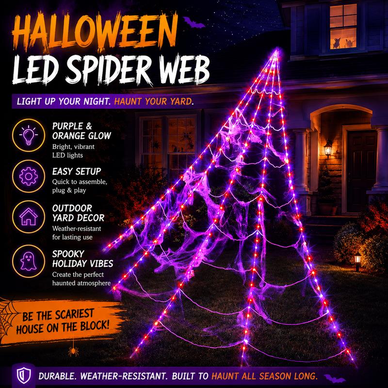 Halloween LED Spider Web