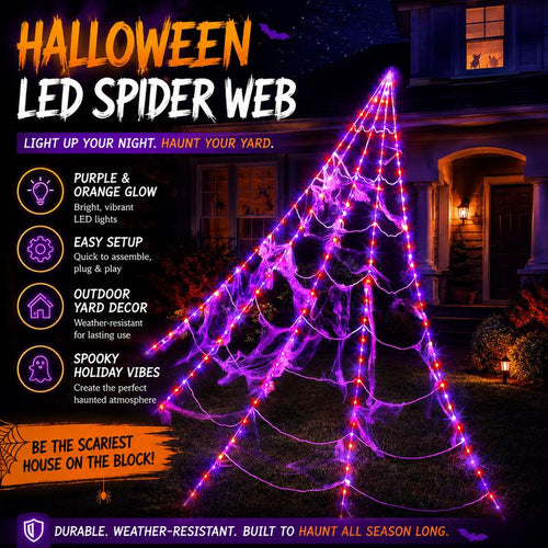 Halloween LED Spider Web