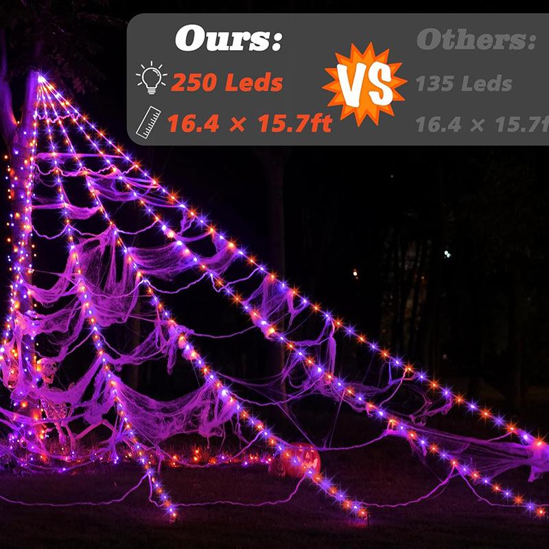 Halloween LED Spider Web