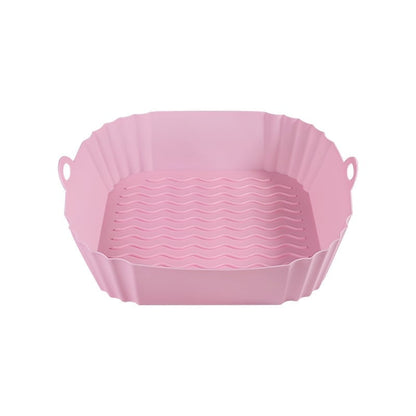 🔥High-Heat Silicone Air Fryer Baking Tray – Reusable Non-Stick Cooking Liner
