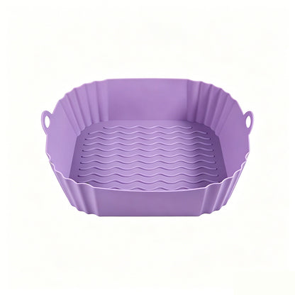 🔥High-Heat Silicone Air Fryer Baking Tray – Reusable Non-Stick Cooking Liner