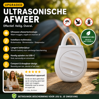 🐦 Keep Birds & Pests Away — Portable Ultrasonic Bird Repellent Keychain