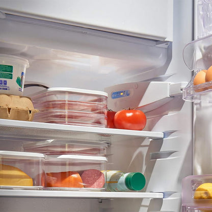 3-Layer Food Storage Containers with Lids – Reusable & Space-Saving Fridge Organizer