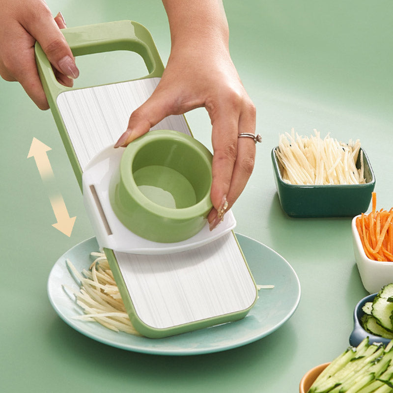 🔪 Multifunctional Vegetable Chopper with Hand Guard – 5 Blades, Non-Slip Base & Easy Chopping