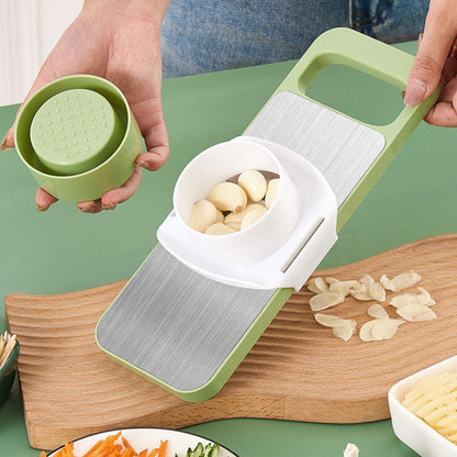 🔪 Multifunctional Vegetable Chopper with Hand Guard – 5 Blades, Non-Slip Base & Easy Chopping