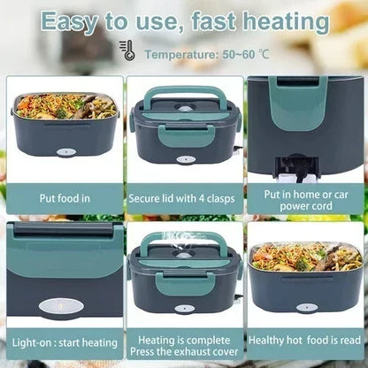 🎉 2026 SALE ! 🍱 2-in-1 Portable Electric Heating Lunch Box🔌