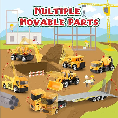 🚗Kids Advent Calendar for Boys: Alloy Construction Engineering Vehicle Toy Sets🎁