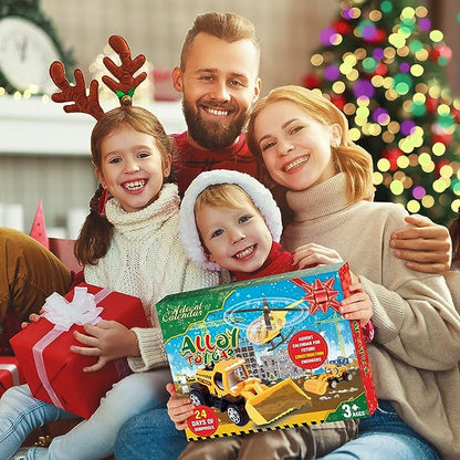 🚗Kids Advent Calendar for Boys: Alloy Construction Engineering Vehicle Toy Sets🎁