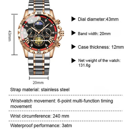 🔥Hot Sale🔥Men's Luminous Waterproof Flywheel Quartz Watch