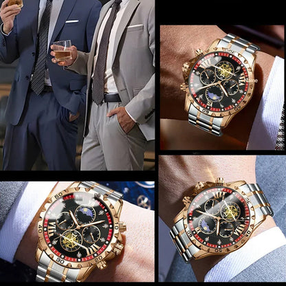 🔥Hot Sale🔥Men's Luminous Waterproof Flywheel Quartz Watch