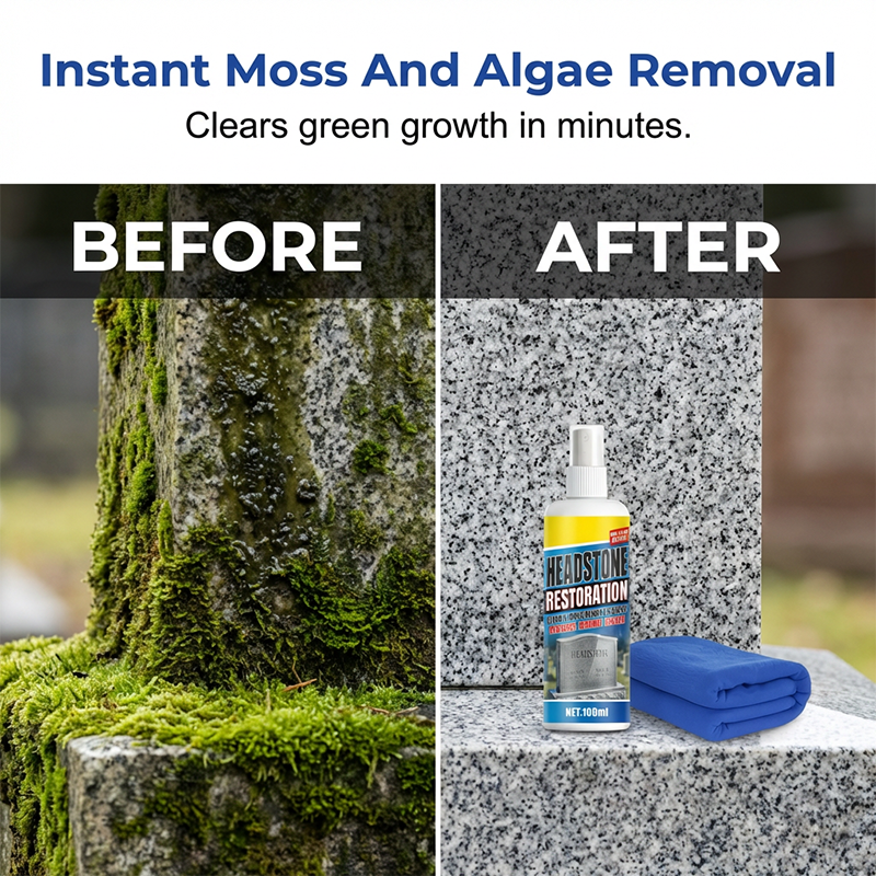 Headstone & Memorial Stone Cleaner – Cleaning & Restoration Spray