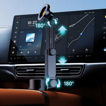 Car Cup Holder Phone Mount – 360° Adjustable, Strong N52 Magnet, One-Hand Operation