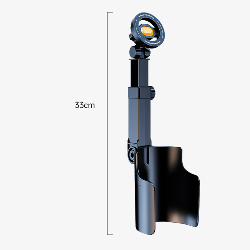 Car Cup Holder Phone Mount – 360° Adjustable, Strong N52 Magnet, One-Hand Operation