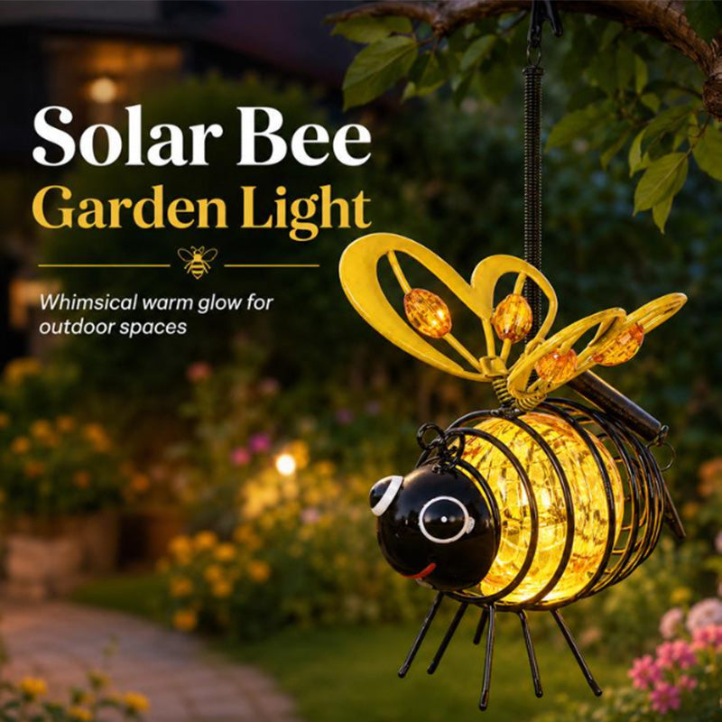 🌙🍃Hanging Solar Bee Light – Warm Amber Garden Decor for Patio, Camping & Outdoor Parties🌞🌜