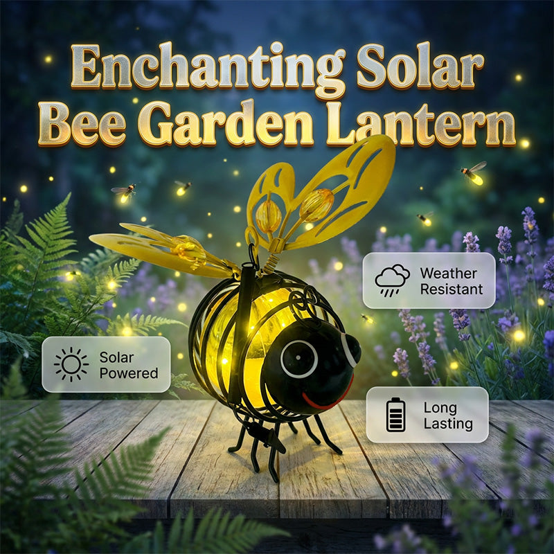🌙🍃Hanging Solar Bee Light – Warm Amber Garden Decor for Patio, Camping & Outdoor Parties🌞🌜