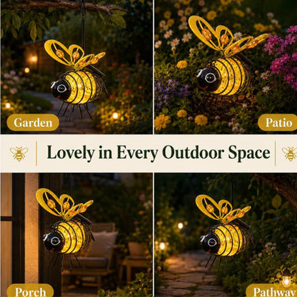 🌙🍃Hanging Solar Bee Light – Warm Amber Garden Decor for Patio, Camping & Outdoor Parties🌞🌜