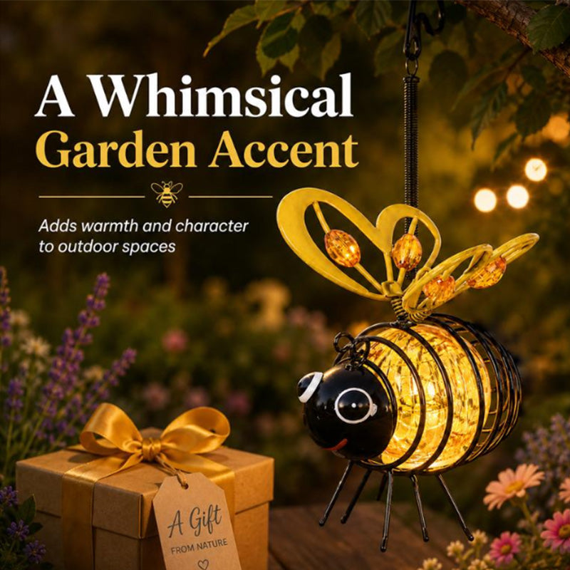 🌙🍃Hanging Solar Bee Light – Warm Amber Garden Decor for Patio, Camping & Outdoor Parties🌞🌜