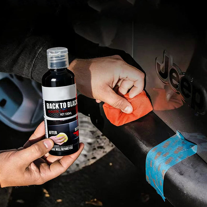 Car Plastic Restorer – Restore Faded Trim to a Rich, Dark Finish