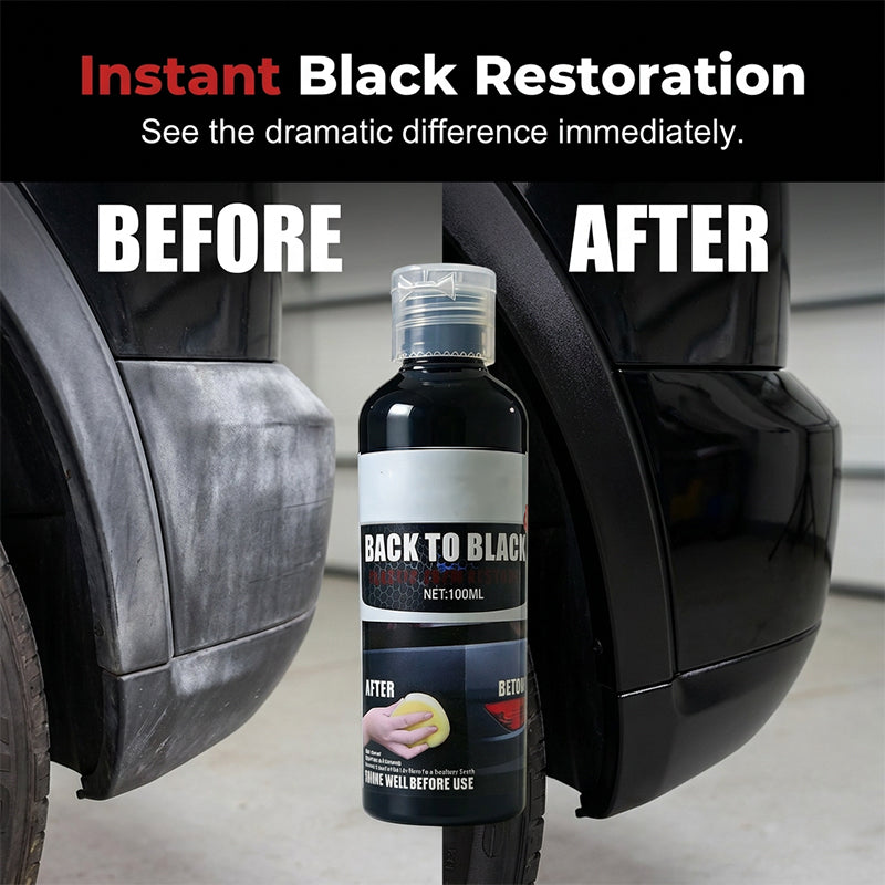 Car Plastic Restorer – Restore Faded Trim to a Rich, Dark Finish