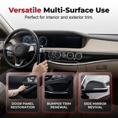 Car Plastic Restorer – Restore Faded Trim to a Rich, Dark Finish