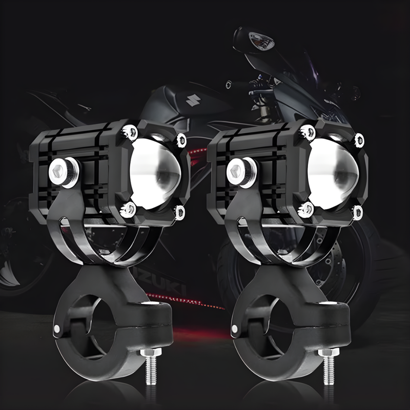 🎉🏍️ Universal Motorcycle LED Spotlights – Dual Beam & All-Weather Waterproof💡
