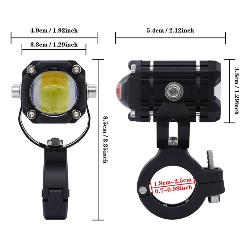 🎉🏍️ Universal Motorcycle LED Spotlights – Dual Beam & All-Weather Waterproof💡